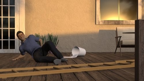 Avoid fall from ladder at home Avoid fall from ladder at home